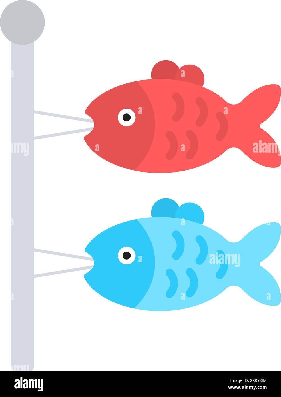 Carp Streamer icon vector image. Suitable for mobile apps, web apps and print media. Stock Vector