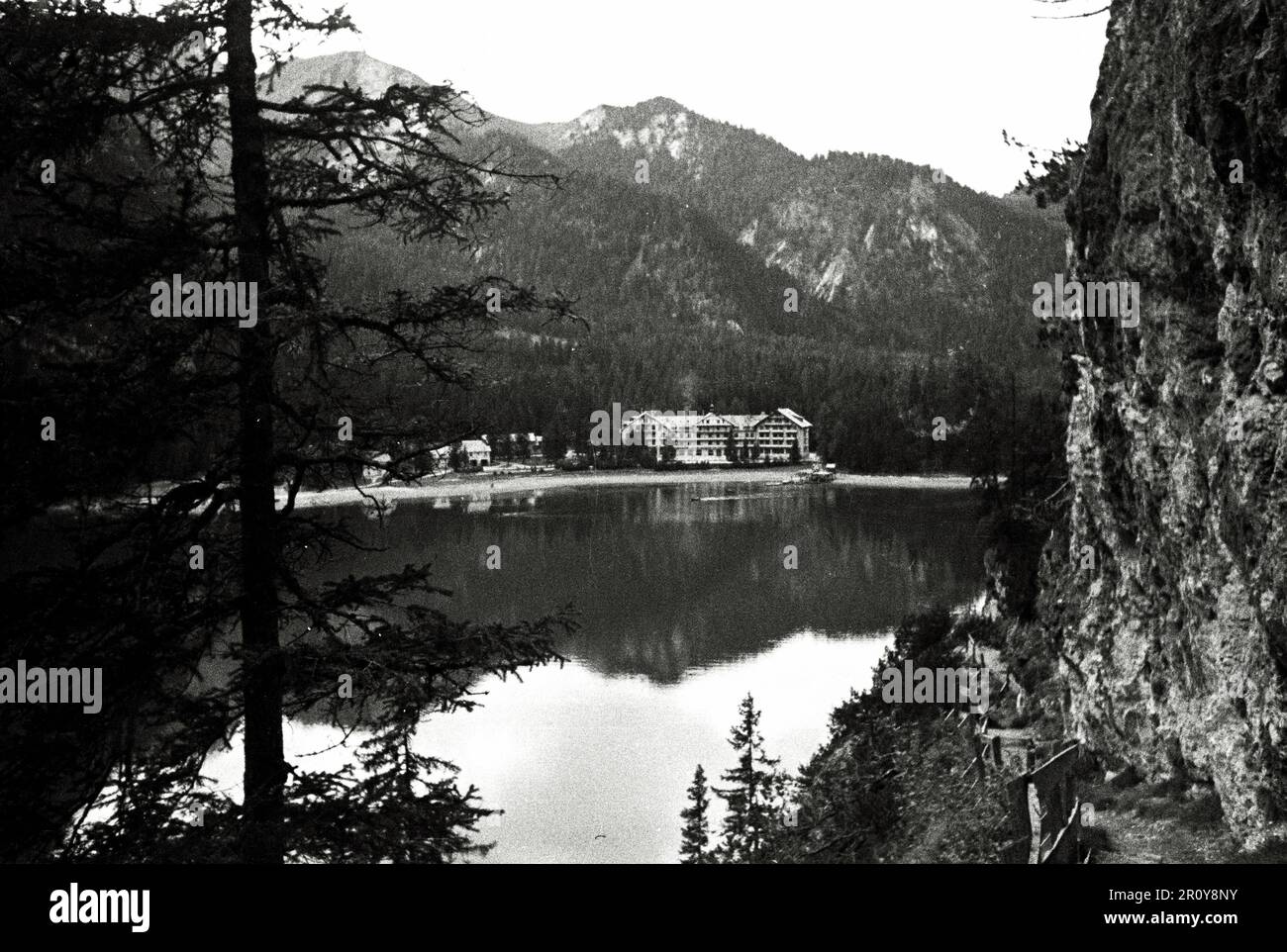 Trentino Alto Adige - Lago di Braies Stock Photo