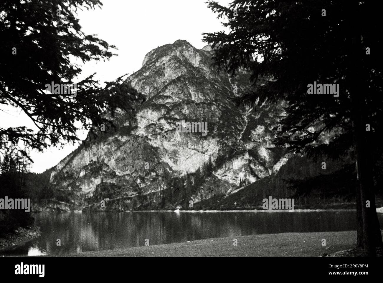 Trentino Alto Adige - Lago di Braies Stock Photo