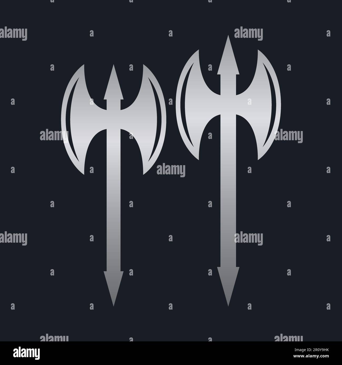 Axe silhouette artwork. Stock Vector
