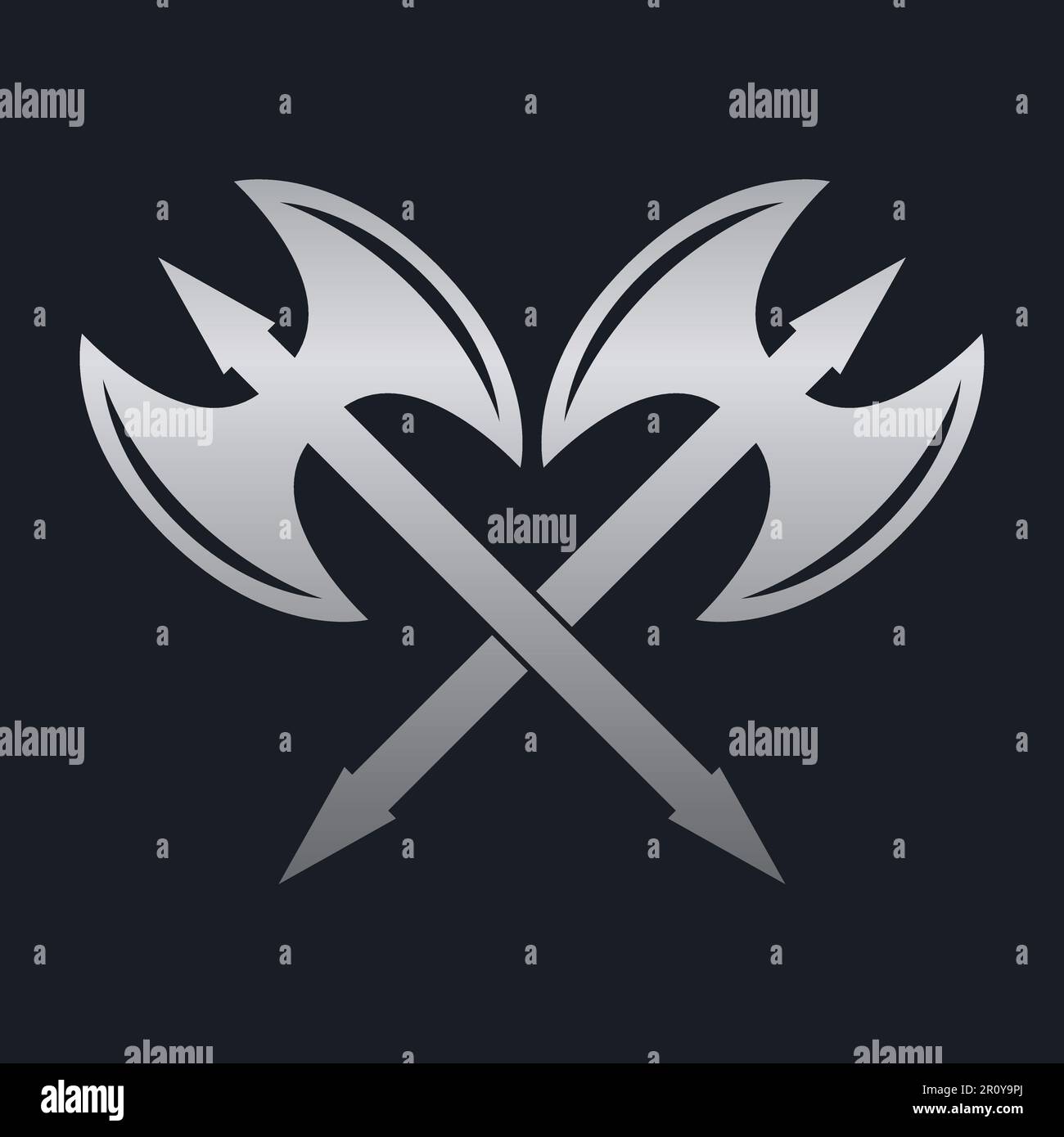 Axe silhouette artwork. Stock Vector