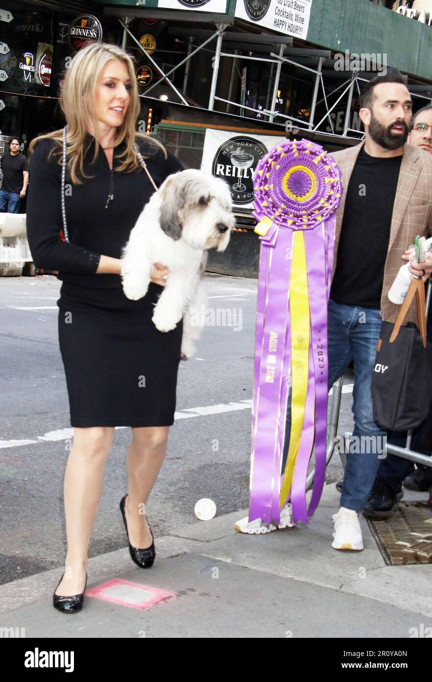 New York, NY, USA. 10th May, 2023. Janice Hay and winner of the 2023 Westminster Club Dog Show Buddy Holly, a Petit Basset Griffon Vendeen, at NBC's Today Show in New York City on May 10, 2023. Credit: Rw/Media Punch/Alamy Live News Stock Photo