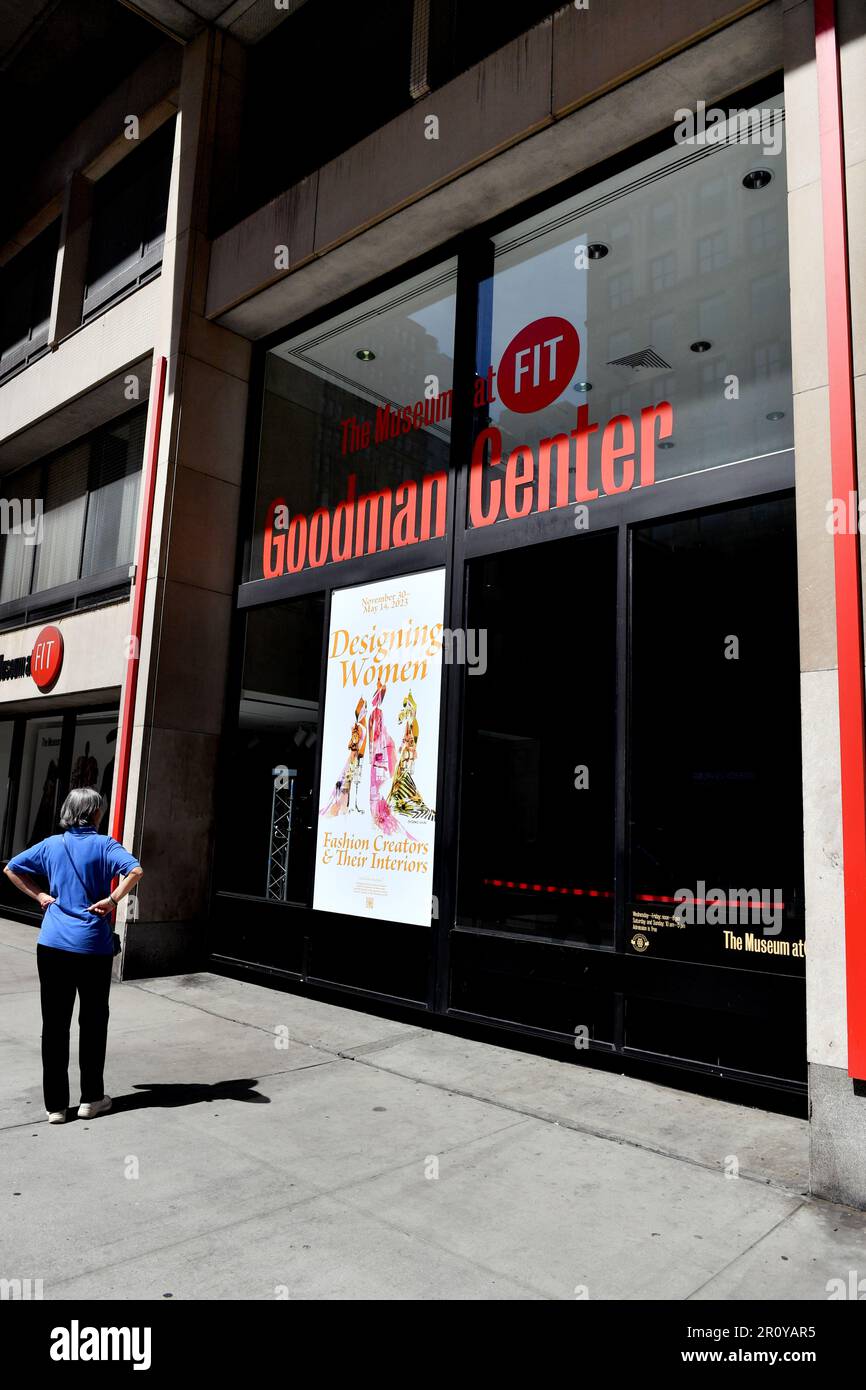 Goodman Center FIT Museum Street Scene New York City USA Stock