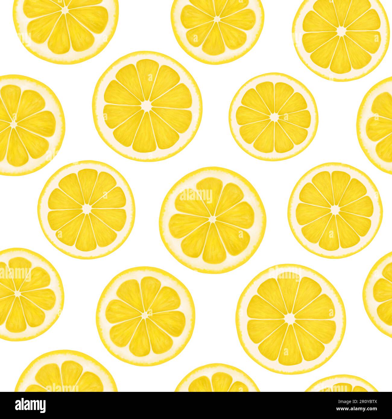 Citrus fruit seamless pattern. Colorful vivid print with juicy lemon ...