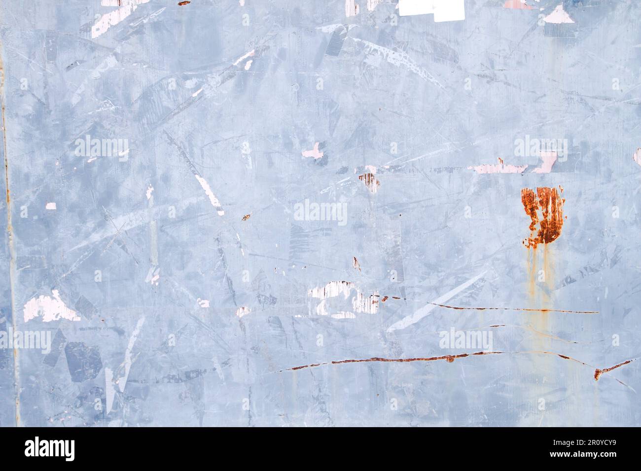 Detail of old blue painted metal sheet grunge texture Stock Photo - Alamy