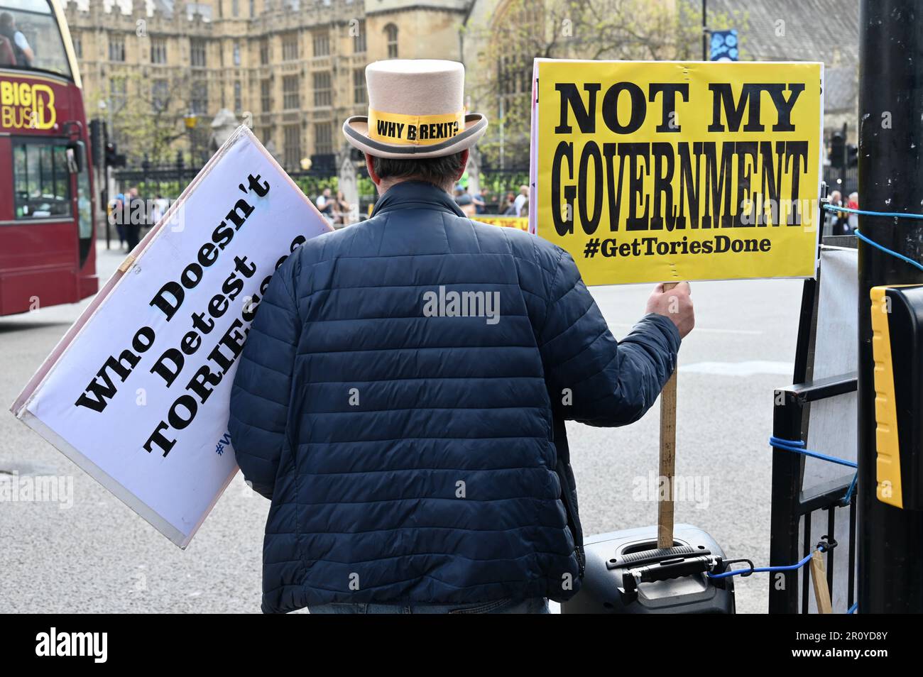 London, UK. Steve Bray, Anti Brexit and Tory Government Protest, Parliament Square, Westminster. Credit: michael melia/Alamy Live News Stock Photo