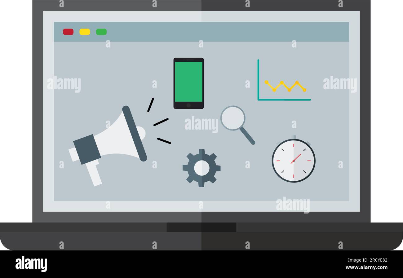 Digital Marketing icon vector image. Suitable for mobile apps, web apps and print media. Stock Vector