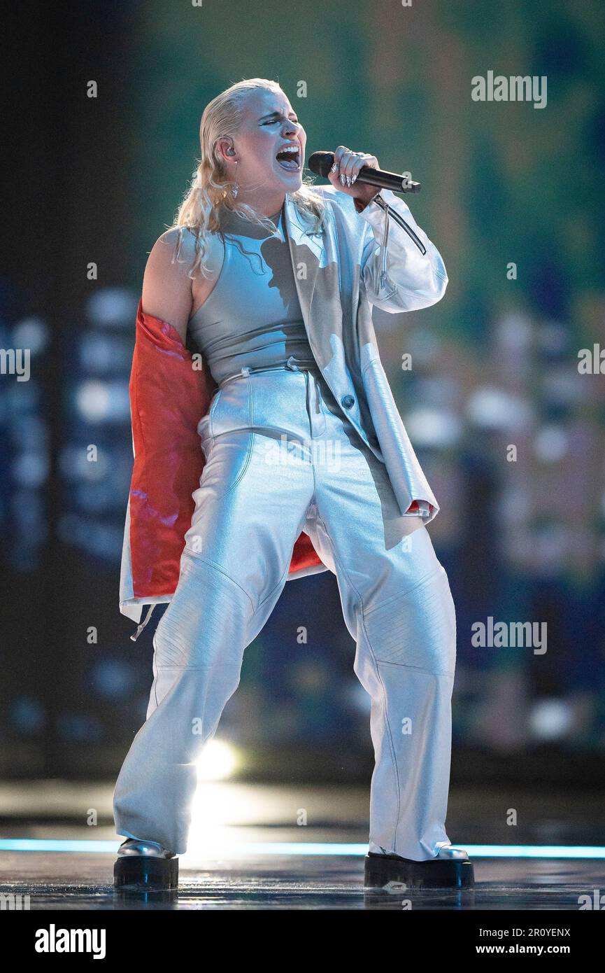 Dilja of Iceland performs during dress rehearsals for the second semi final at the Eurovision Dilja of Iceland performs during dress rehearsals for the second semi final at the Eurovision