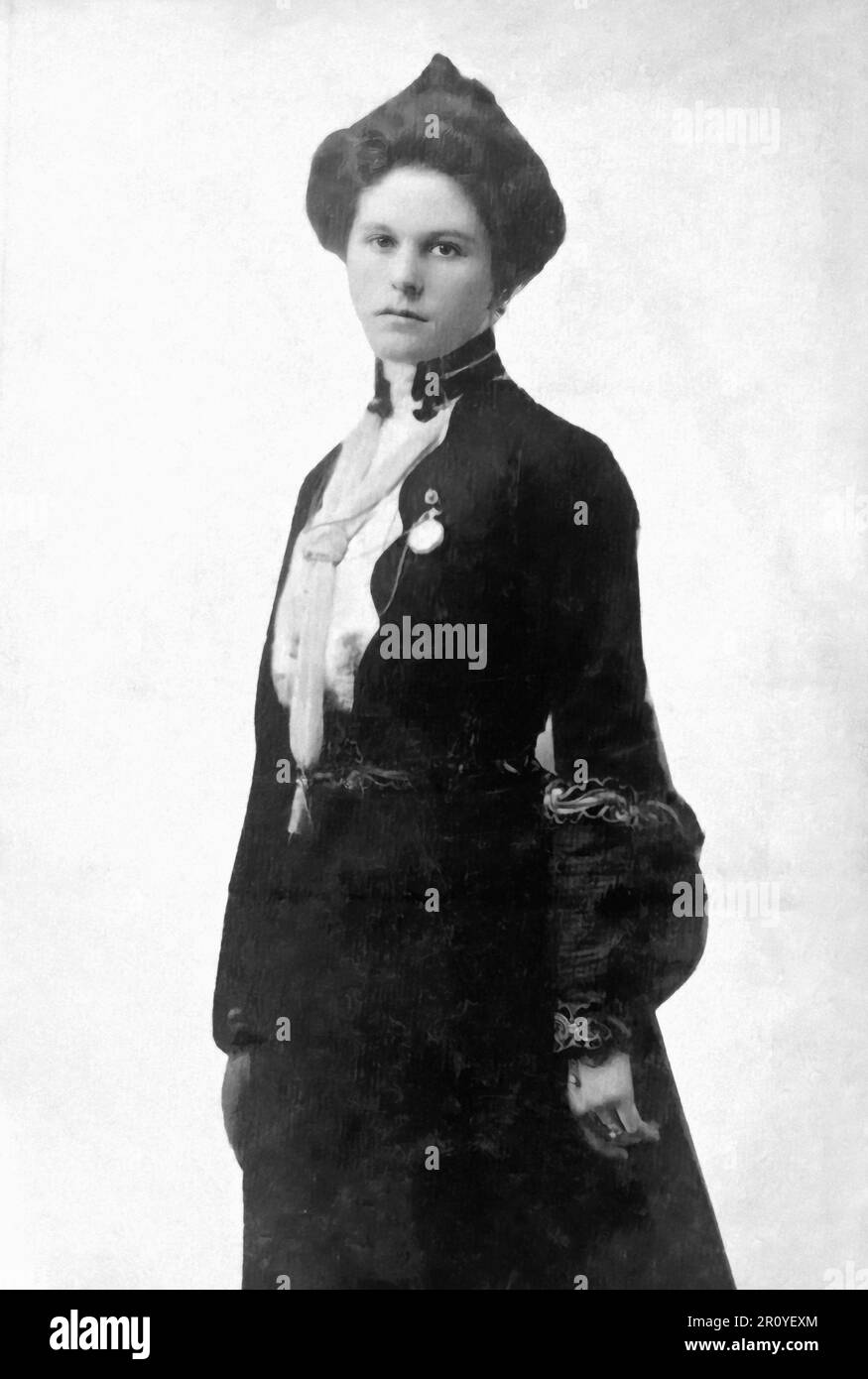 Etta Place. Portrait of the female companion of Butch Cassidy and the Sundance Kid, Etta Place (b. c. 1878), c. 1901 Stock Photo