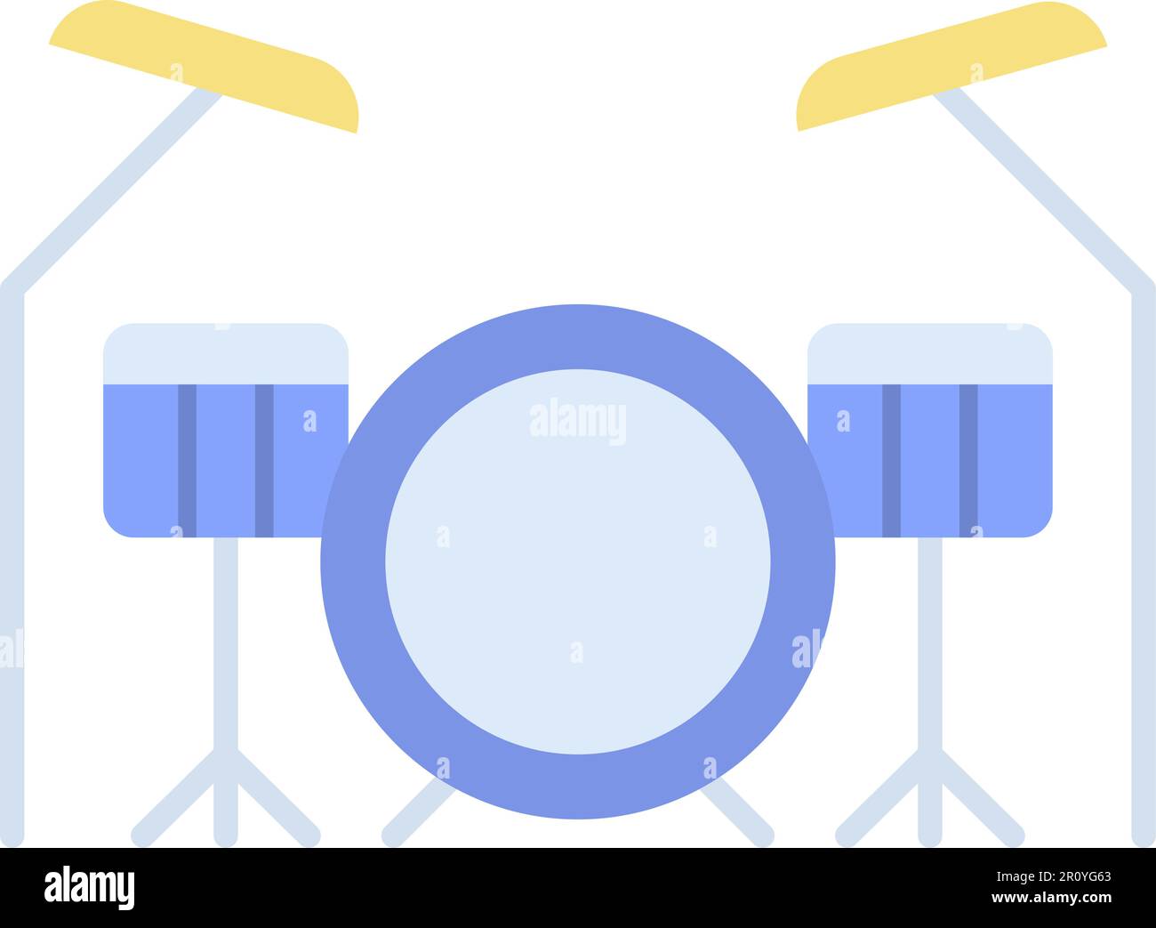 Drum Set icon vector image. Suitable for mobile apps, web apps and print media. Stock Vector