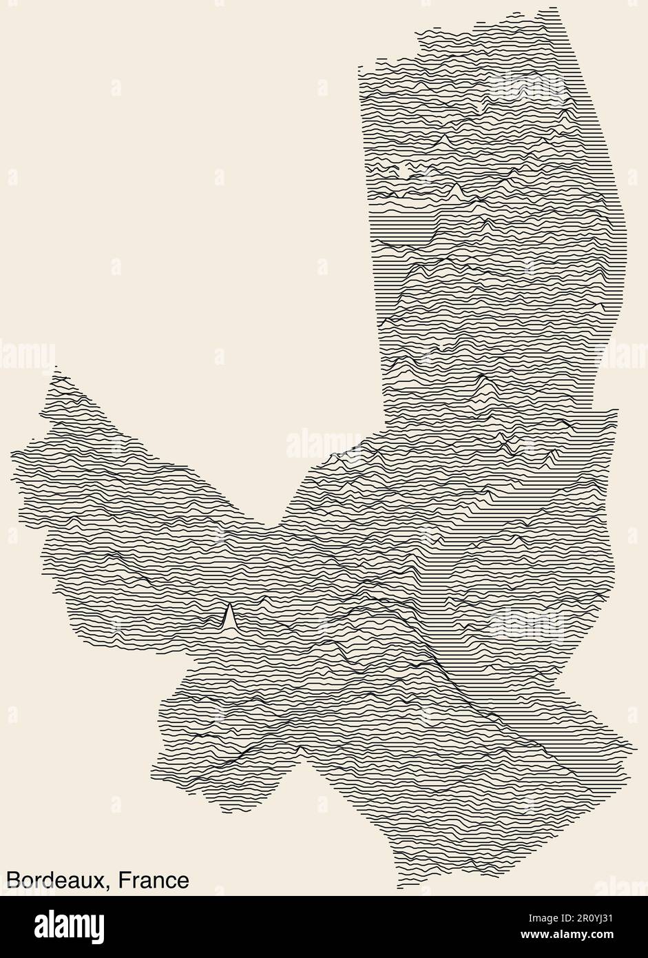 Bordeaux outline map hi-res stock photography and images - Alamy