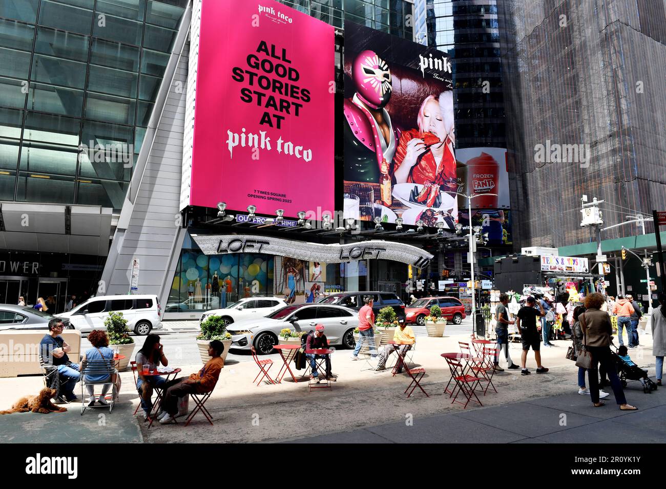 LOFT store in Times Square Street Scene New York City USA Stock