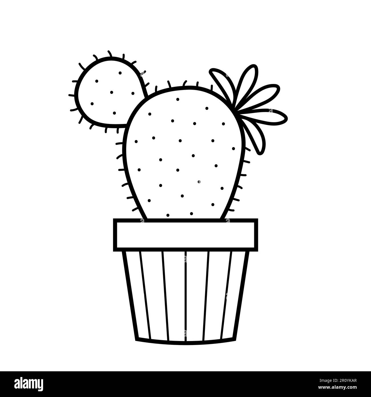 Cute cactus Black and White Stock Photos & Images - Alamy