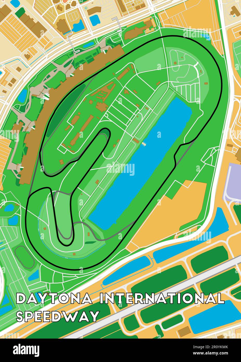 Daytona International Speedway - Road Course Stock Vector