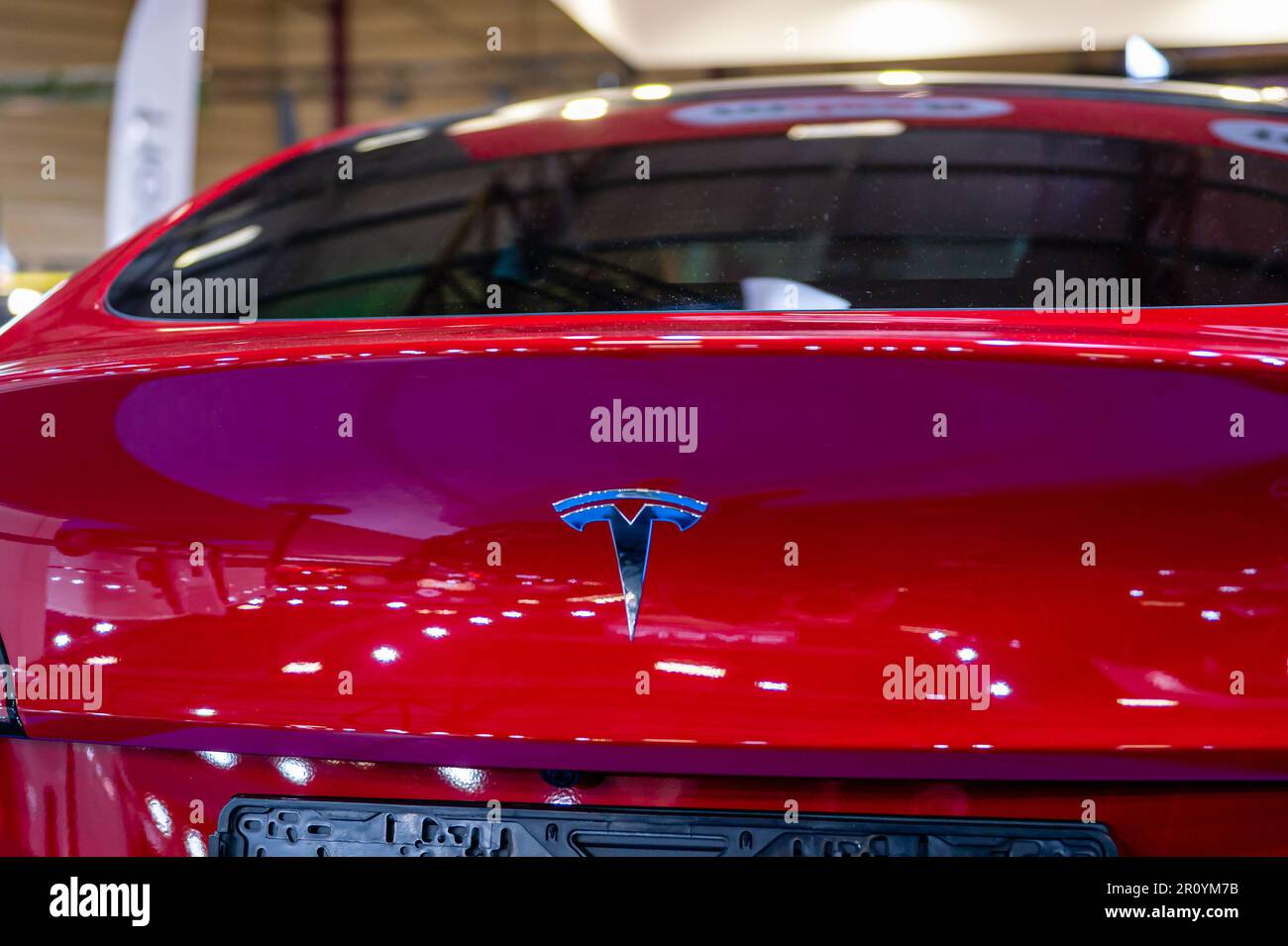 Red tesla 2023 hi-res stock photography and images - Alamy