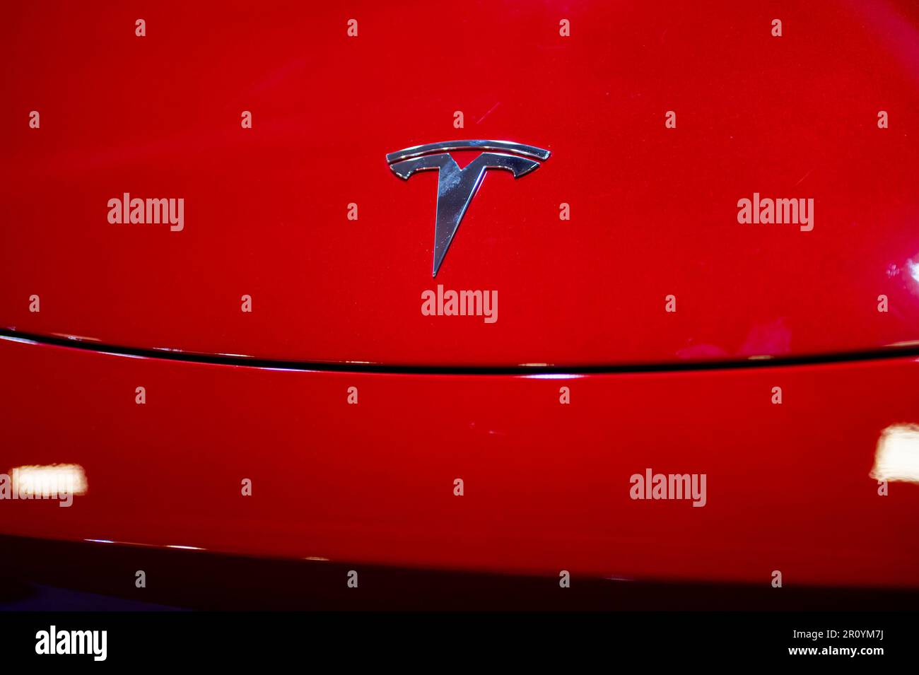 Red tesla 2023 hi-res stock photography and images - Alamy