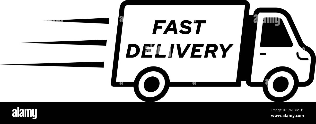Fast delivery truck icon. Vector illustration Stock Vector