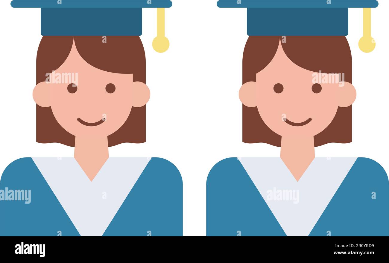 Graduates icon vector image. Suitable for mobile apps, web apps and print media. Stock Vector