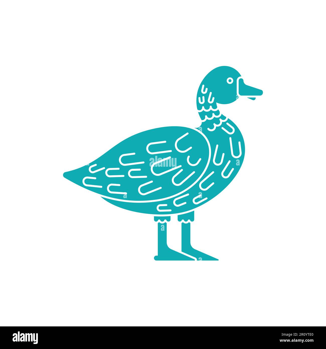 Duck icon sign isolated. Drake Vector illustration Stock Vector
