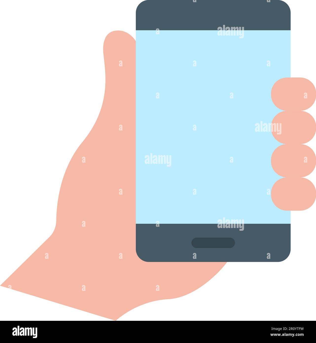 Holding Smartphone icon vector image. Suitable for mobile apps, web apps and print media. Stock Vector