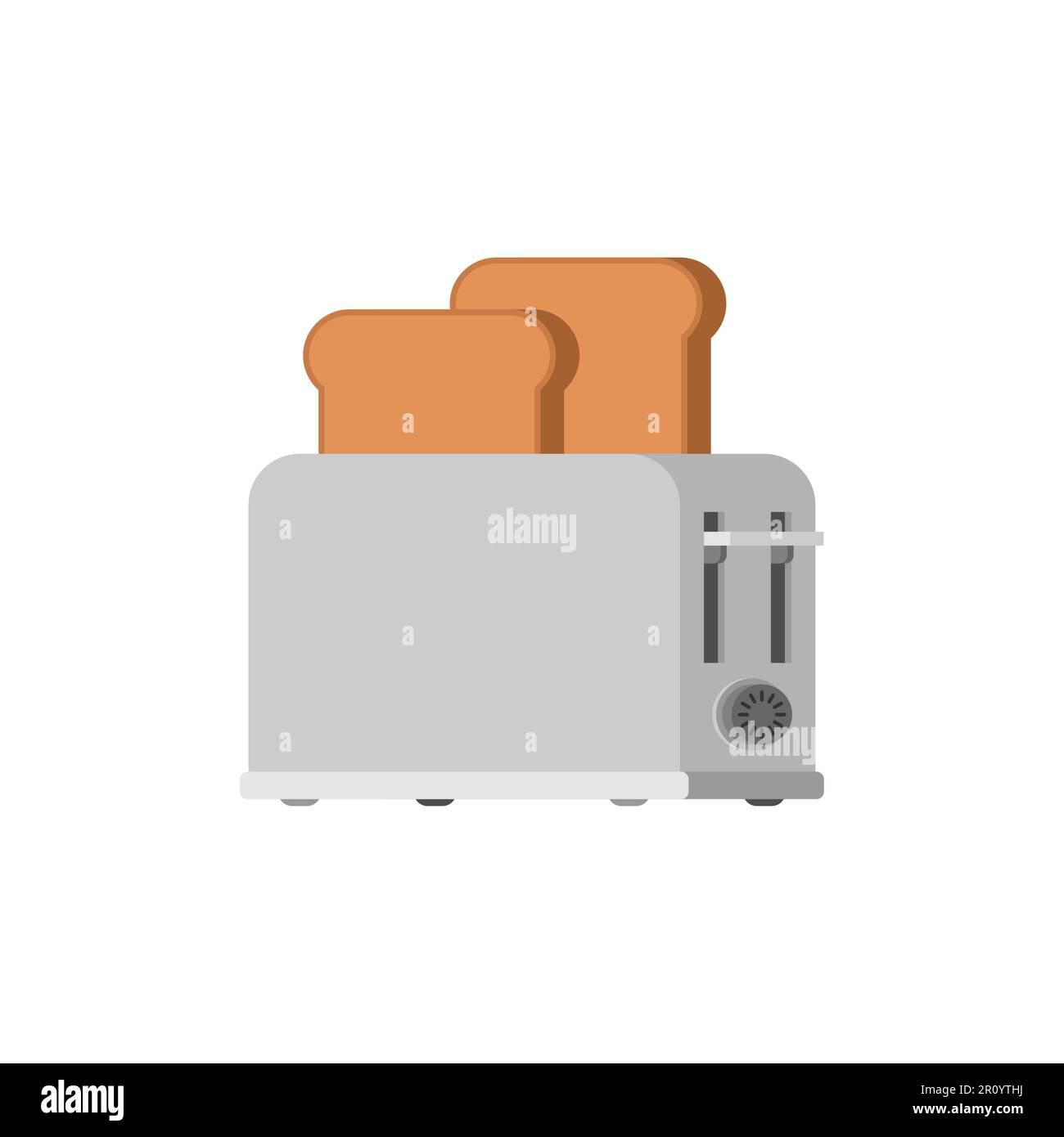 Toaster and bread isolated. food Vector illustration Stock Vector