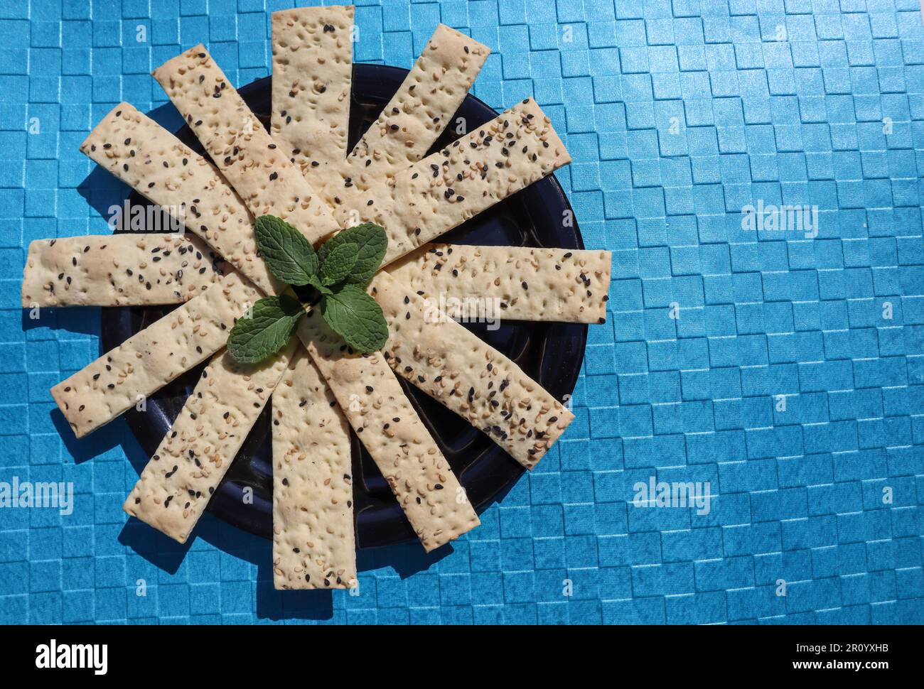 Crispy Lavash crackers, Lavash is flat bread Stock Photo Alamy