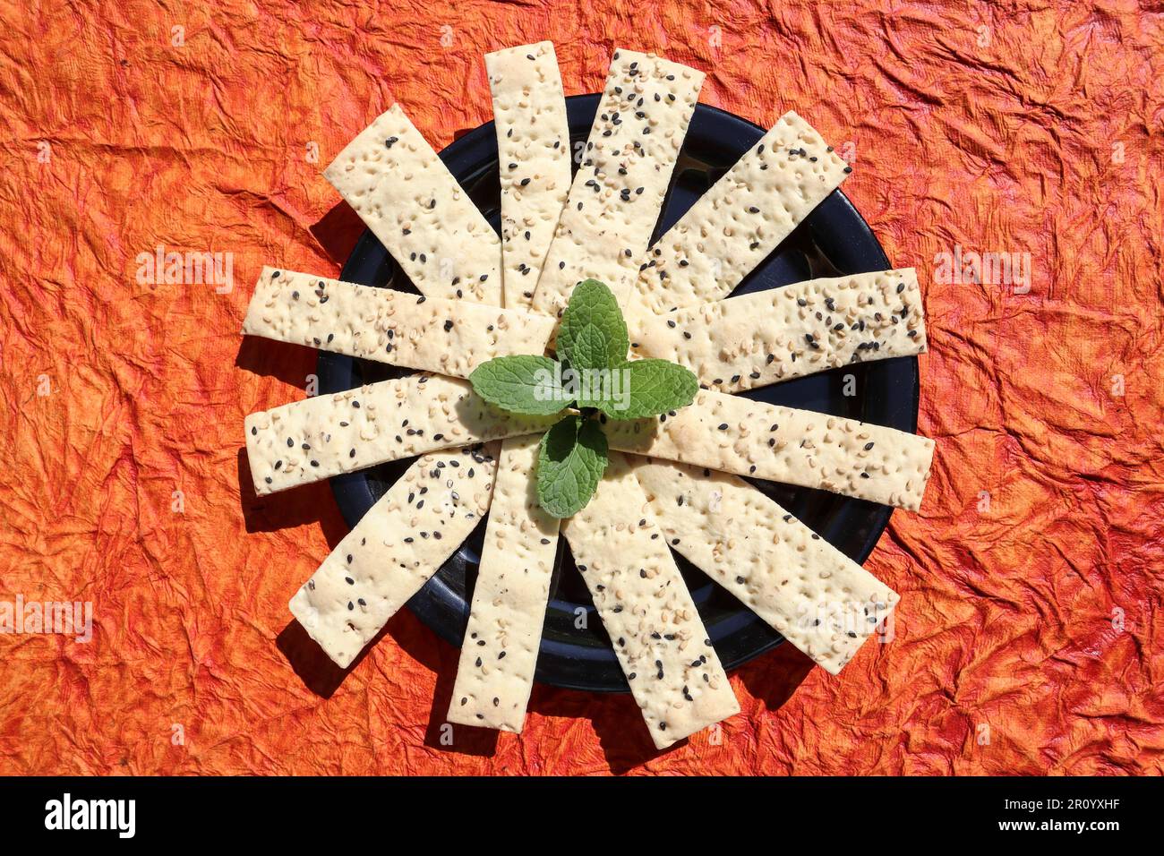 Crispy Lavash crackers, Lavash is flat bread Stock Photo Alamy