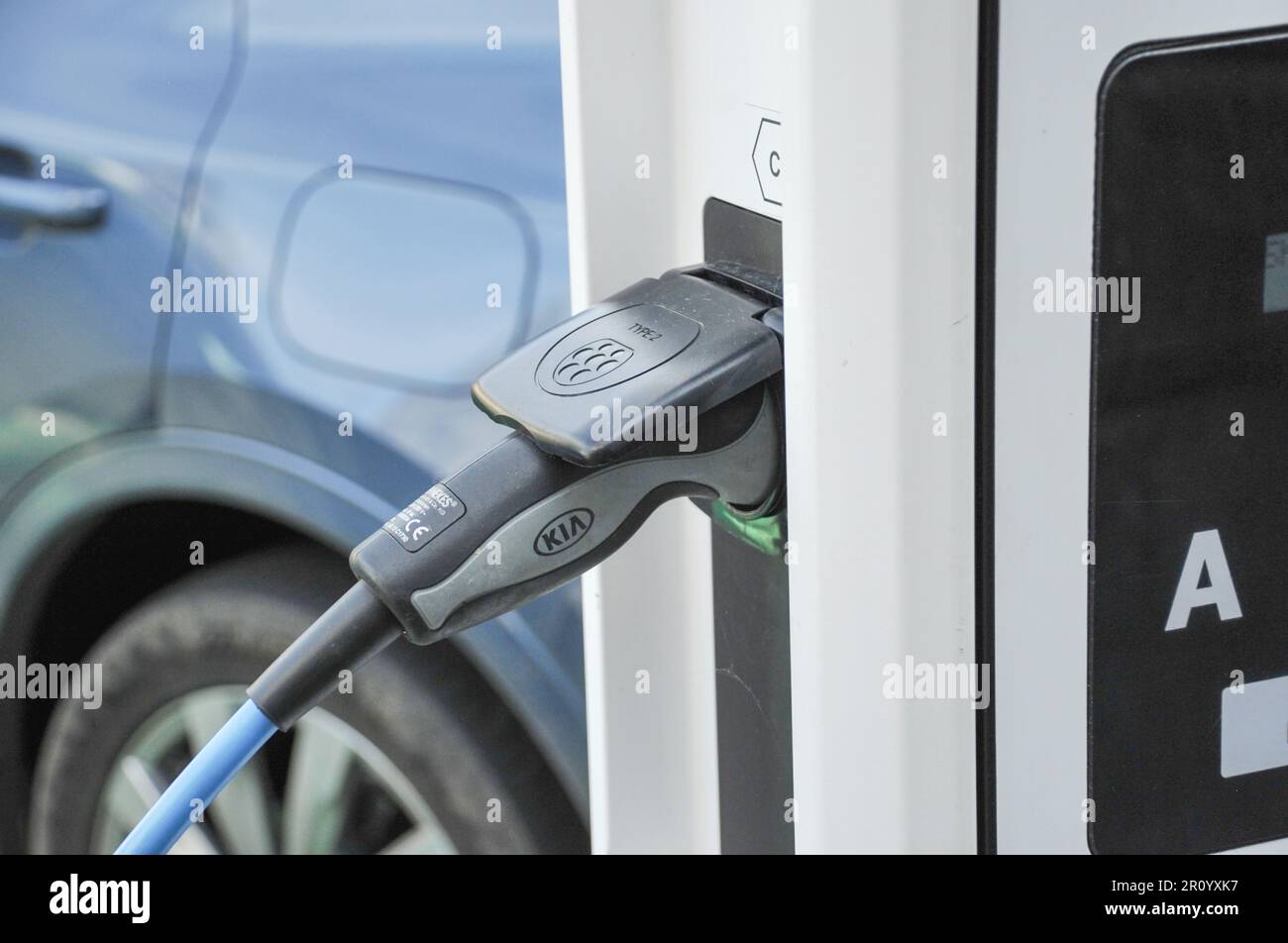 ESB Electric Vehicle Charge Point Stock Photo