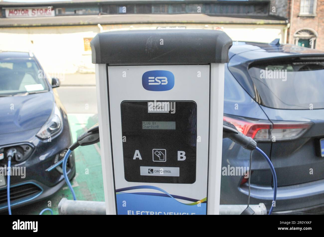 ESB Electric Vehicle Charge Point Stock Photo