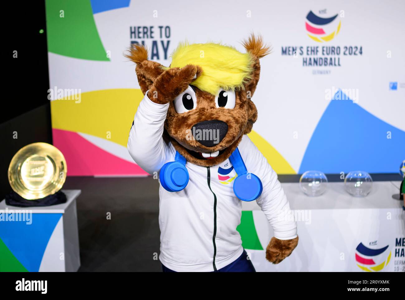 10th, for 2024, Handball, Duesseldorf/Germany Hanniball Championship the 2023 May European Stock Championship - in mascot European The Photo draw Alamy on