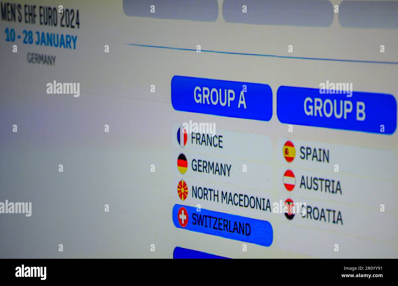 Feature, Group A with Germany, France, North Macedonia, Switzerland