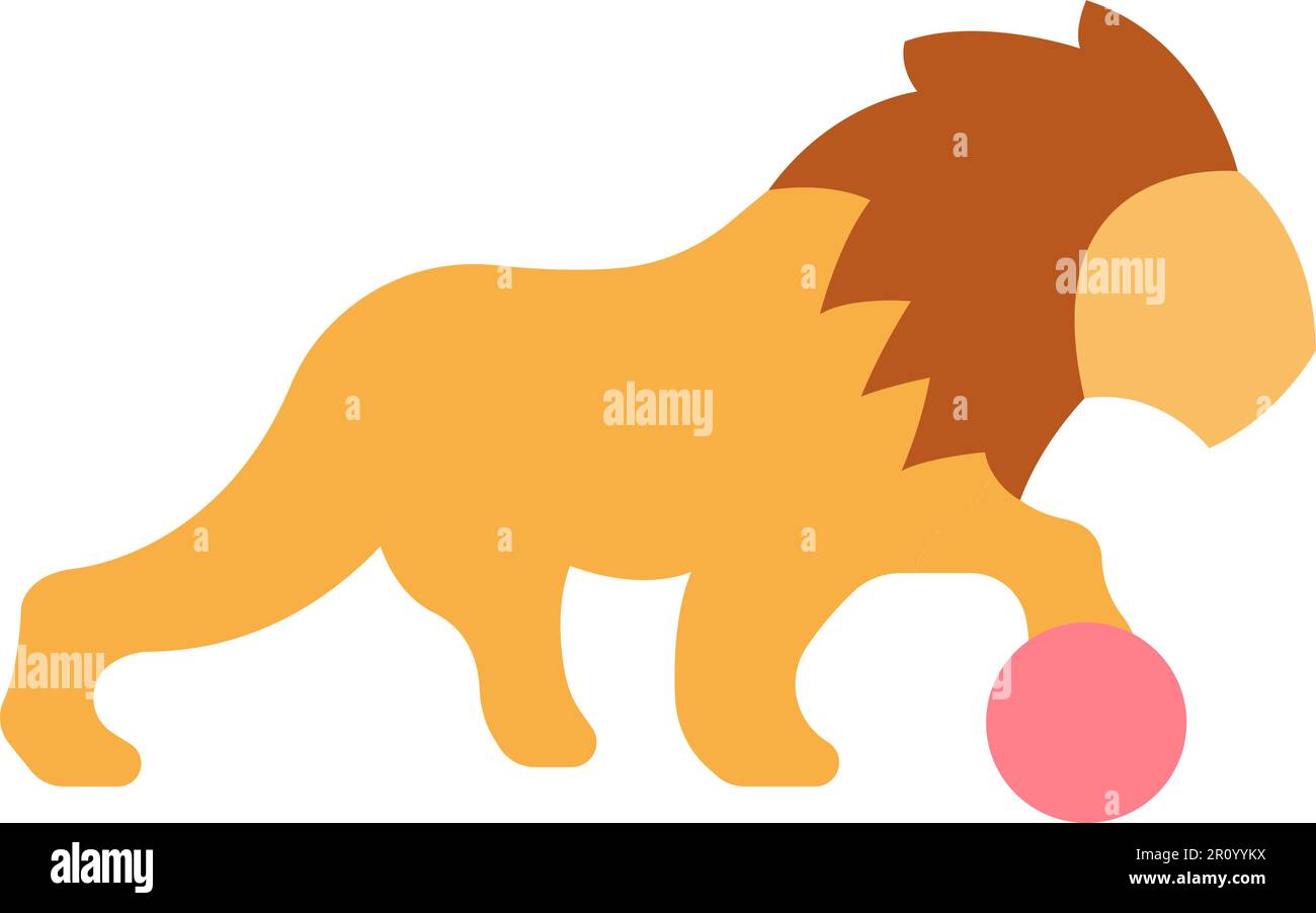 Lion Performing icon vector image. Suitable for mobile apps, web apps and print media. Stock Vector