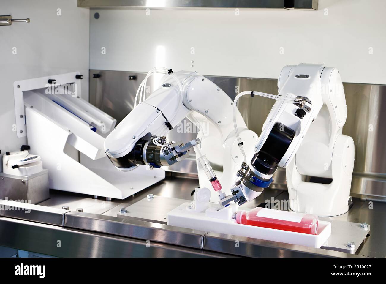 Medical robot machine in lab Stock Photo