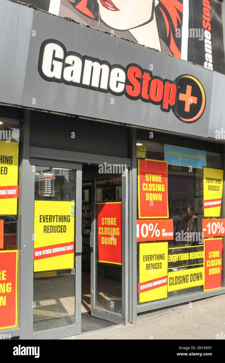 Limerick City, Ireland. 9th May, 2023. Video game retailer GameStop has announced the closure of all of its Irish stores. Credit: Karlis Dzjamko/ Alamy Live News Stock Photo