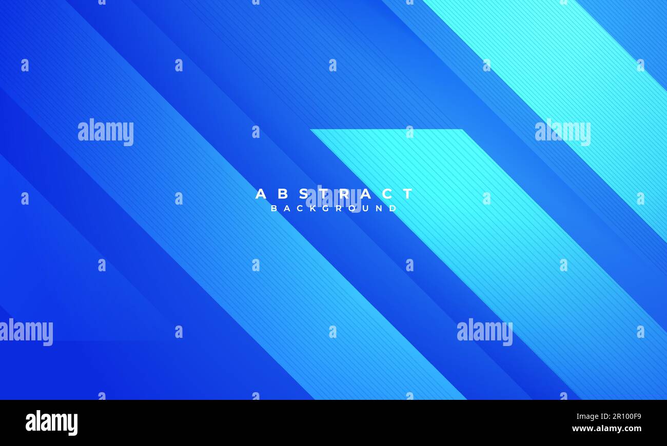 Abstract blue arrow glowing with lighting and line grid on blue ...