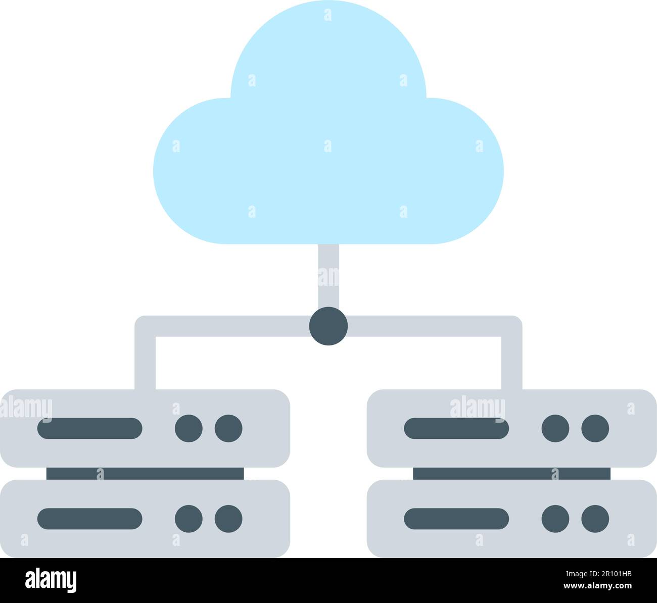 Multiple Cloud Servers icon vector image. Suitable for mobile apps, web ...