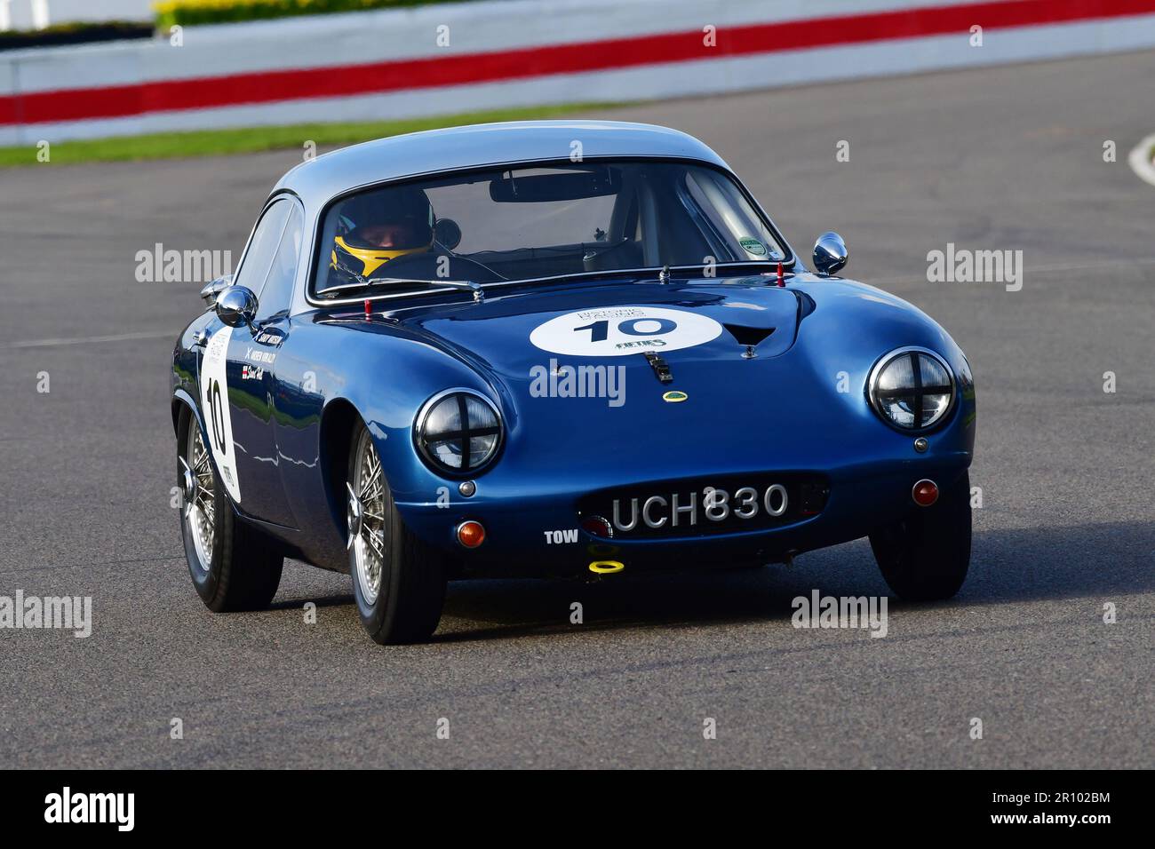 Andrew Kirkaldy, Lotus Elite, Moss Trophy, a single driver, twenty minute race for Closed cockpit prototypes and GT cars following the tone of the RAC Stock Photo