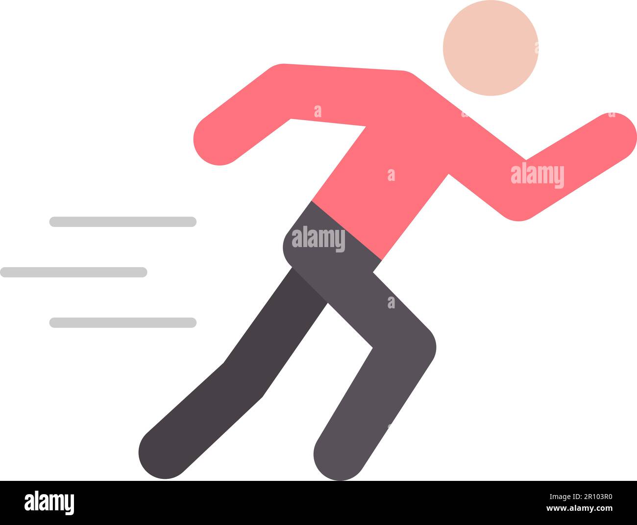 Person Running icon vector image. Suitable for mobile apps, web apps and print media. Stock Vector