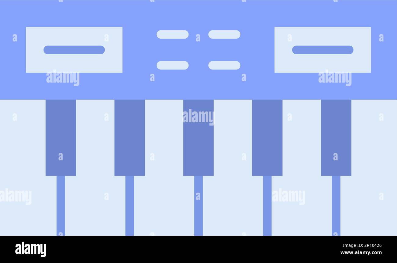 Piano Keyboard icon vector image. Suitable for mobile apps, web apps and print media. Stock Vector