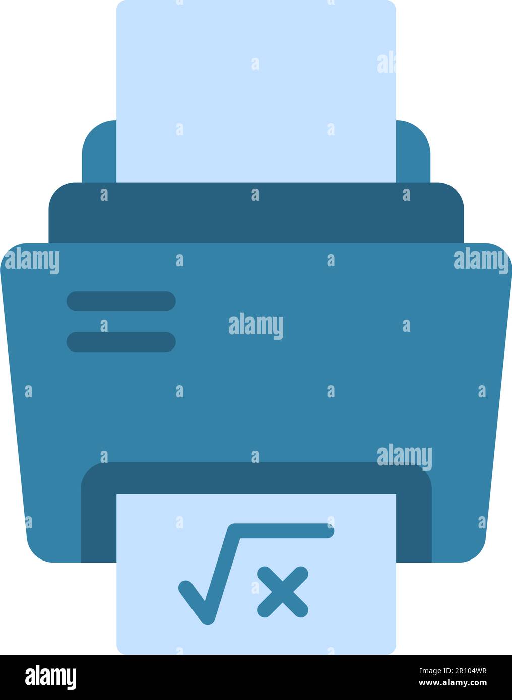 Print Math Sheet icon vector image. Suitable for mobile apps, web apps and print media. Stock Vector