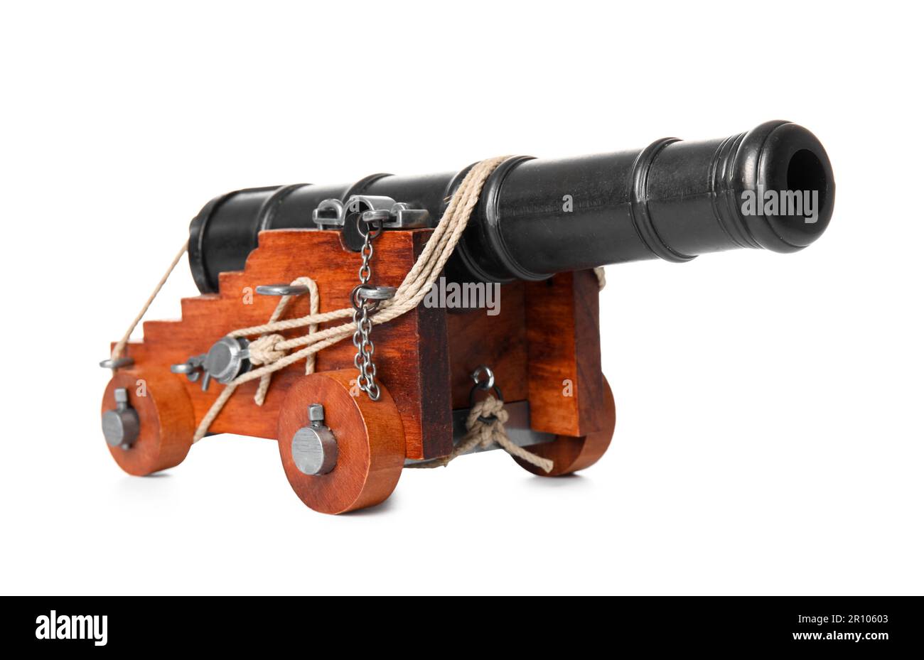 Toy model of cannon isolated on white background Stock Photo Alamy