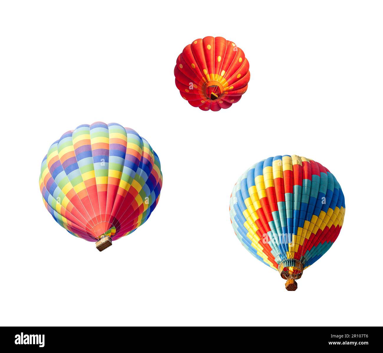 Set of Hot Air Balloons Isolated of a White Background Stock Photo - Alamy