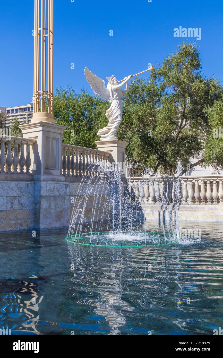 Angel statues at Caesars Palace hotel and casino in Las Vegas, Nevada ...