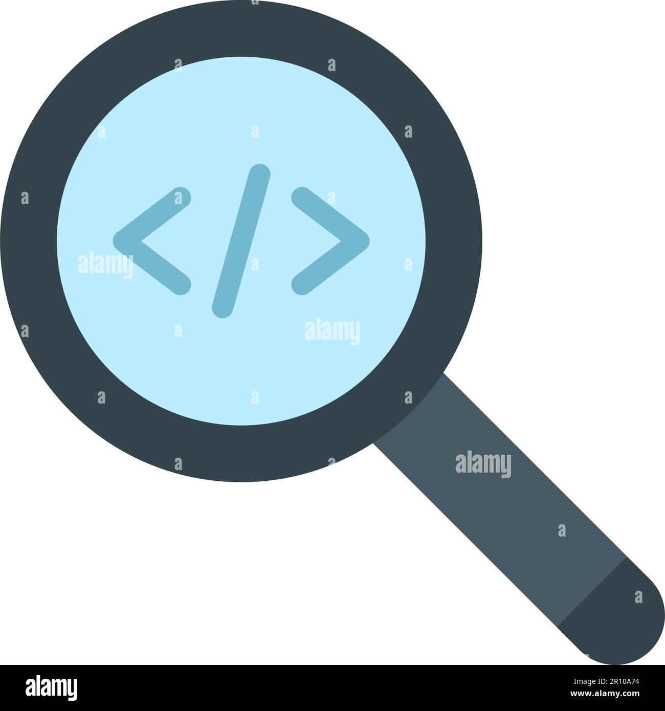 Search from Code icon vector image. Suitable for mobile apps, web apps and print media. Stock Vector