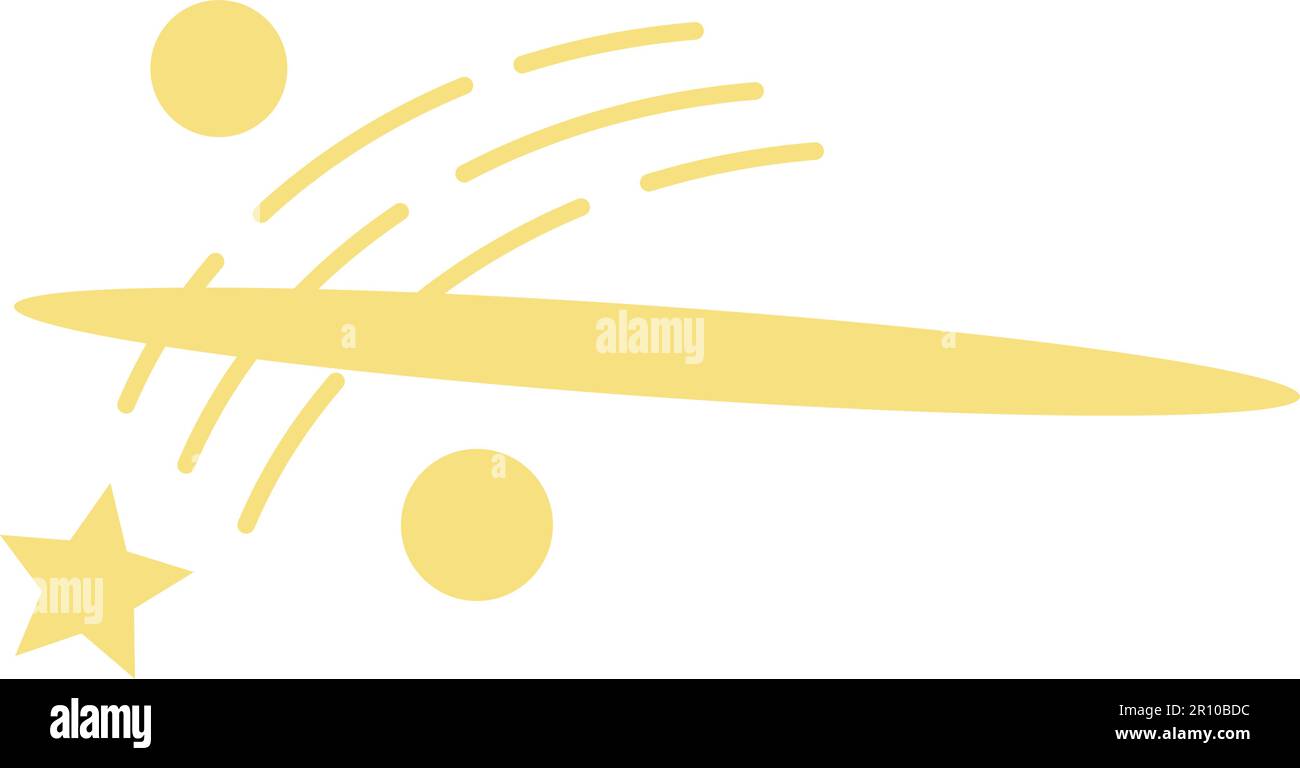 Shooting Star icon vector image. Suitable for mobile apps, web apps and print media. Stock Vector