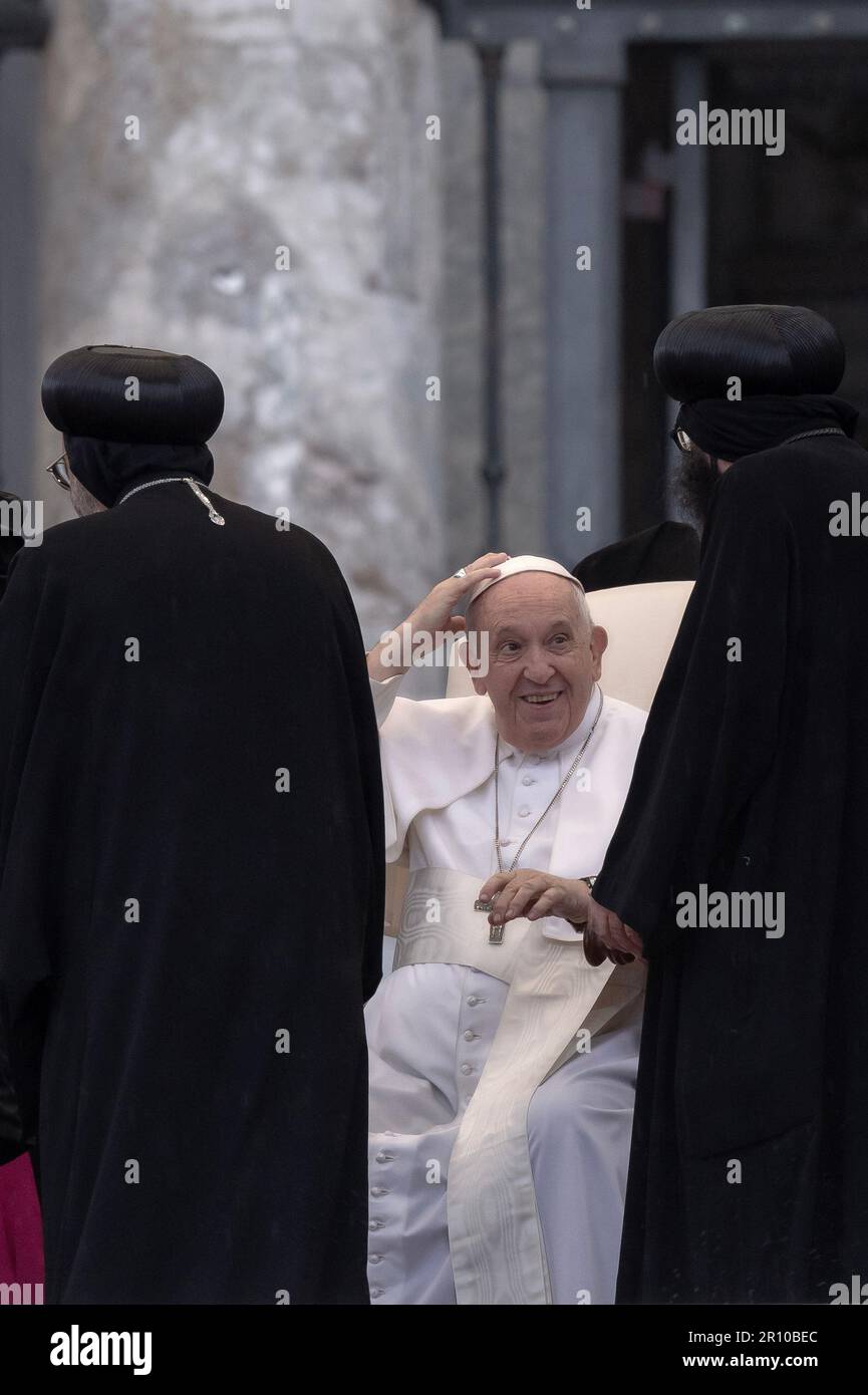 Vatican City, Vatican , 10 May 2023. Pope Francis during his weekly