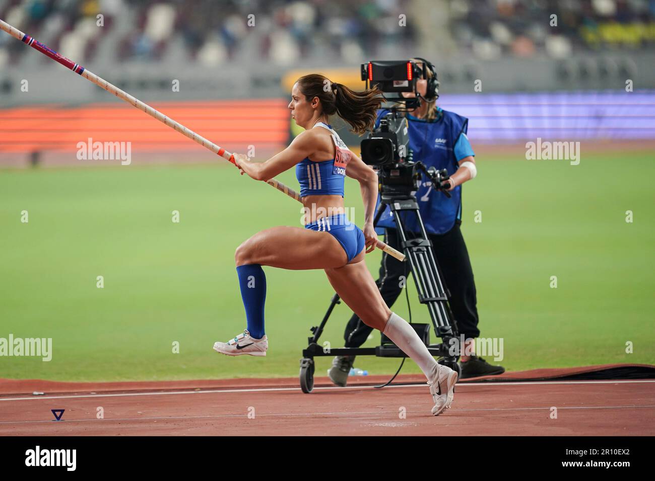 Katerina STEFANIDI participating in the pole vault at the Doha 2019