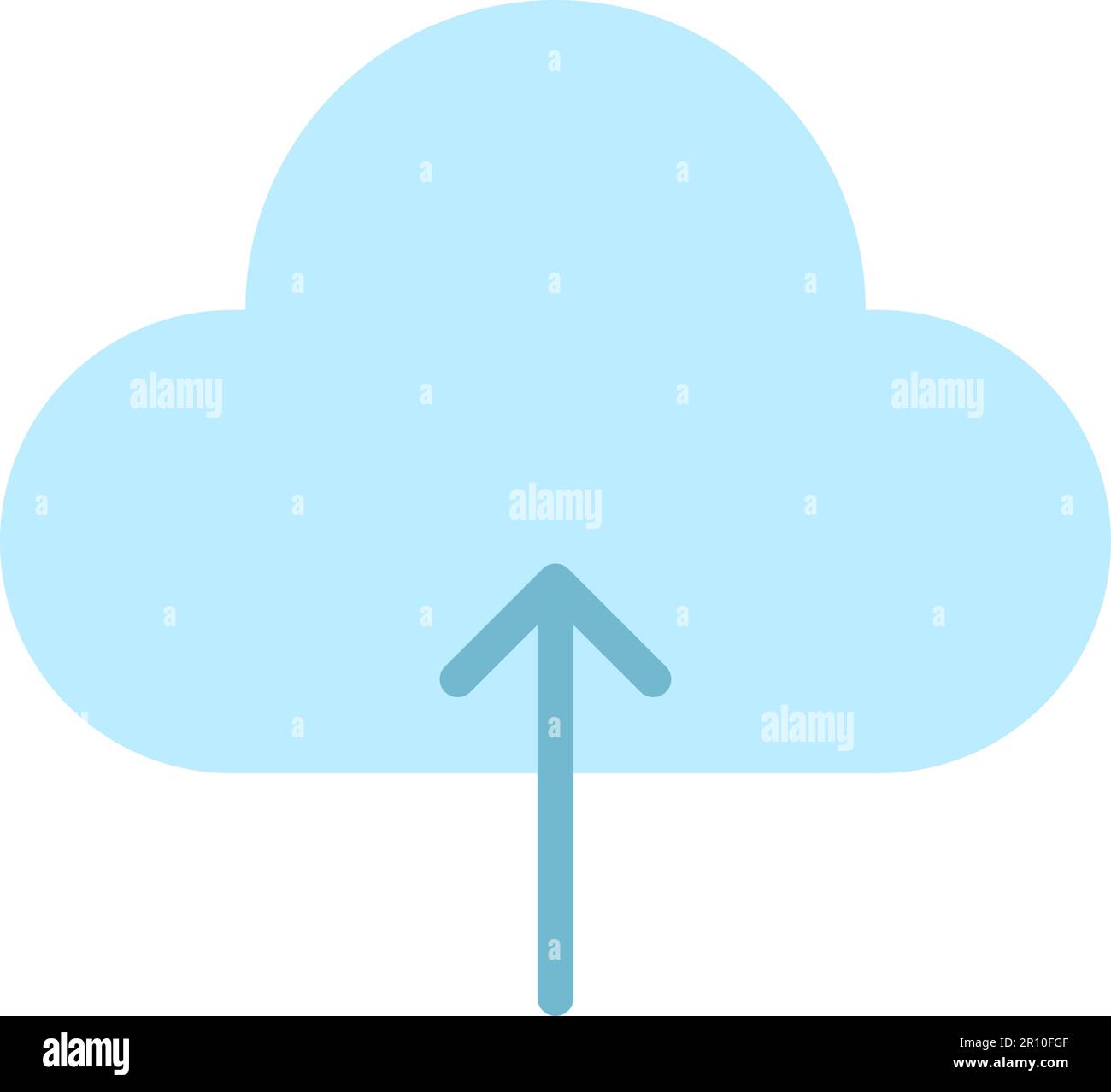 Upload to Cloud icon vector image. Suitable for mobile apps, web apps and print media. Stock Vector