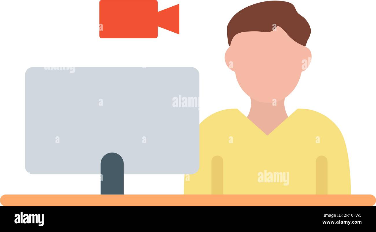 Video Call icon vector image. Suitable for mobile apps, web apps and print media. Stock Vector