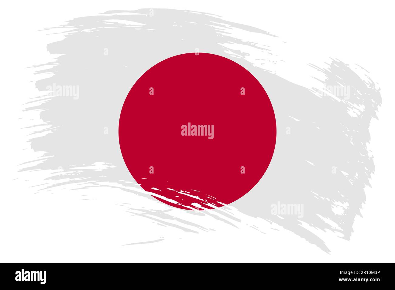 Japan brush stroke flag vector background. Hand drawn grunge style ...
